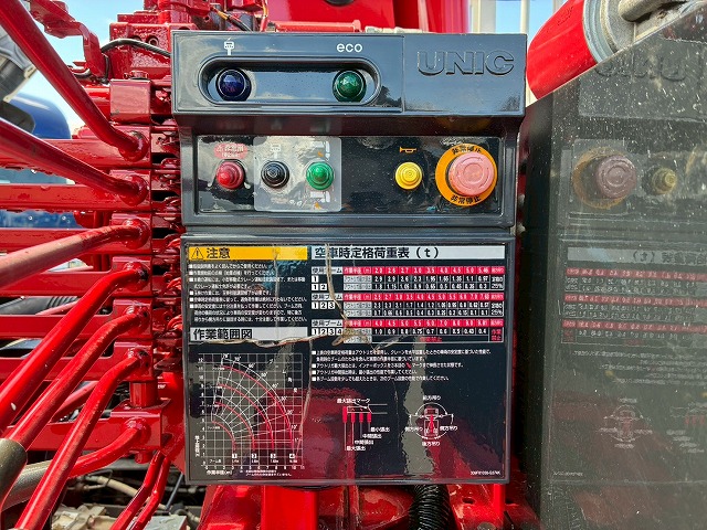 K-2117 2KG-FE2ABA  保証対象車両 H30 日野 増トンレンジャー 4段クレーン ワンオーナー フルキャブ/ベッド付き 古河ユニック UNIC 2.93t ラジコン フックイン 角足アウトリガー ジャッキ 240馬力 6速 MT マニュアル 7t 8t 14t 中型 大型 カーゴクレーン（44枚目）