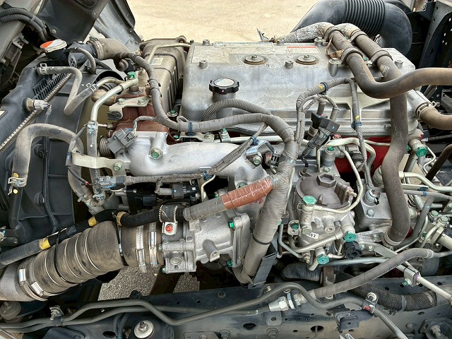 2177 2KG-FD2ABA  R2 レンジャー アルミブロック フルキャブ/ベッド付き 6200 標準幅 リーフサスペンション 5方開アオリ ハイブロック プロシフト AT セミオートマ 4t 8t 中型 平ボディ キャブオーバー（50枚目）