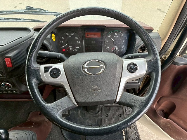 K-2117 2KG-FE2ABA  保証対象車両 H30 日野 増トンレンジャー 4段クレーン ワンオーナー フルキャブ/ベッド付き 古河ユニック UNIC 2.93t ラジコン フックイン 角足アウトリガー ジャッキ 240馬力 6速 MT マニュアル 7t 8t 14t 中型 大型 カーゴクレーン（57枚目）