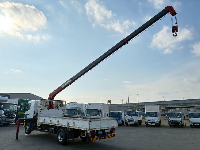 K2107 2KG-FD2ABA 保証対象車両 車検付 令和8年11月迄 H29 日野 レンジャー 4段クレーン ワンオーナー フルキャブ/ベッド付き 古河ユニック UNIC ラジコン フックイン 角足アウトリガー 6速 MT マニュアル 4t 8t 中型 カーゴクレーン（9枚目）