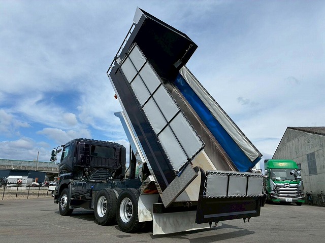 K-2160 2DG-FS1AGA  車検付 令和9年3月迄 R2 日野 プロフィア ダンプ ワンオーナー 6×4 3軸2デフ 永久磁石式リターダ 新明和工業 380馬力 7速 MT マニュアル 10t 20t 大型 土砂ダンプ（8枚目）