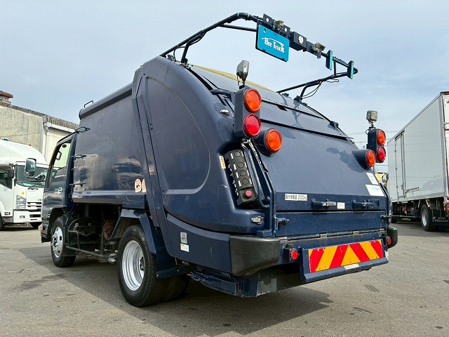 K-2136 BKG-NKR85AN 保証対象車両 H23 いすゞ エルフ 圧縮式塵芥車 標準幅 ショート 新明和工業 プレス式 押し出し排出 連続作動車 スイッチ 汚水タンク 2t 6.5t 小型 特装車 清掃車(9枚目)