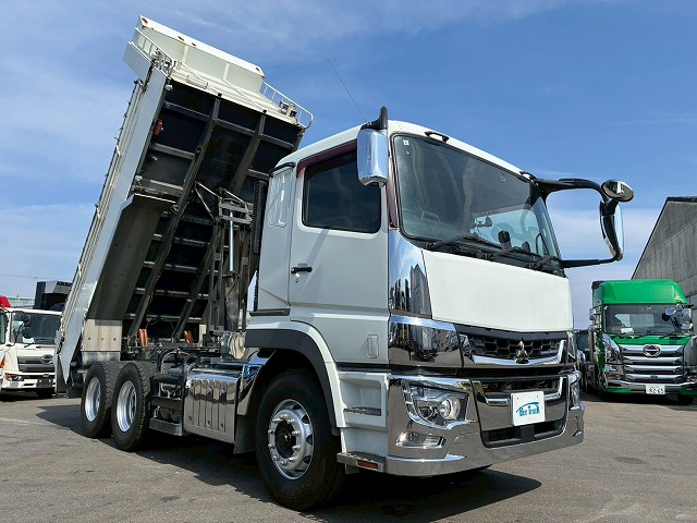 K-2176 2PG-FV70HX 車検付 令和8年8月迄 R1 三菱ふそう スーパーグレート 土砂禁ダンプ 新明和工業 9立米 510 220 電動コボレーン 394馬力 シフトパイロット AT セミオートマ 10t 20t 大型 深ダンプ(7枚目)