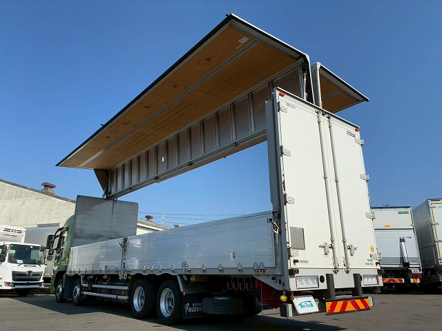 K-2138 2PG-FS74HZ  H31 三菱ふそう スーパーグレート アルミウイング ハイルーフ 8×4 4軸低床2デフ 後輪エアサス 日本フルハーフ シフトパイロット AT セミオートマ 10t 25t 大型 バン 箱車（7枚目）