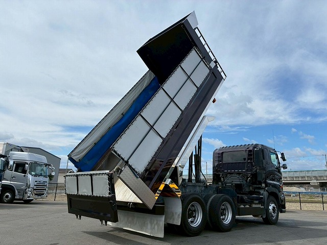 K-2160 2DG-FS1AGA  車検付 令和9年3月迄 R2 日野 プロフィア ダンプ ワンオーナー 6×4 3軸2デフ 永久磁石式リターダ 新明和工業 380馬力 7速 MT マニュアル 10t 20t 大型 土砂ダンプ（9枚目）