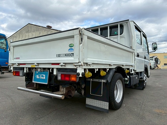 2070 TKG-FBA20  保証対象車両 車検付 令和8年4月迄 H28 三菱ふそう キャンター ダブルキャブ Wキャブ 4ナンバー 乗車定員 6人 リアヒーター 2トン積載 5トン限定 準中型免許 デュオニック AT オートマ 2t 5t 小型 平ボディ（9枚目）