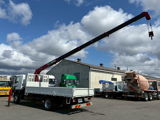 K-2117 2KG-FE2ABA  保証対象車両 H30 日野 増トンレンジャー 4段クレーン ワンオーナー フルキャブ/ベッド付き 古河ユニック UNIC 2.93t ラジコン フックイン 角足アウトリガー ジャッキ 240馬力 6速 MT マニュアル 7t 8t 14t 中型 大型 カーゴクレーン（10枚目）