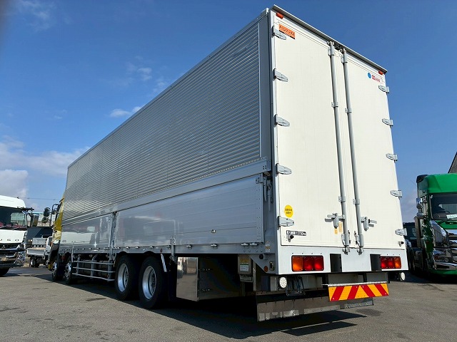 2174 QPG-FW1EXEG  H29 日野 プロフィア アルミウイング ハイルーフ 8×4 4軸低床2デフ 後輪エアサス 永久磁石式リターダ 背高 380馬力 E13C プロシフト AT セミオートマ 10t 25t 大型 バン 箱車（8枚目）