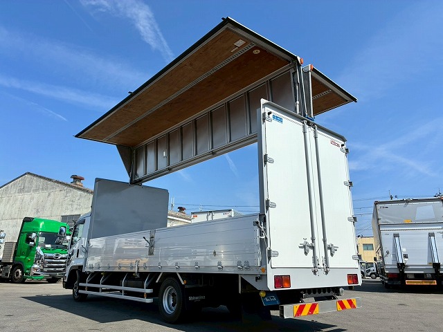 2179 TKG-FRR90T2  車検付 令和8年10月迄 H27 いすゞ フォワード アルミウイング フルキャブ/ベッド付き 6200 フルワイド 後輪エアサス 日本フルハーフ 240馬力 6速マニュアル MT 4t 8t 中型 バン 箱車（9枚目）