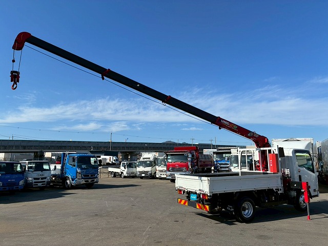 2133 2RG-NMR88R 保証対象車両 R3 いすゞ エルフ 4段クレーン ハイキャブ ショート 10尺ボディ 3トン積載 古河ユニック UNIC ラジコン フックイン 150馬力 6速 MT マニュアル 3t 7t 小型 ユニック車 カーゴクレーン(10枚目)