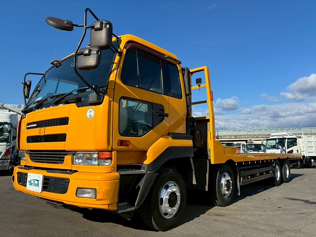 2102 KL-CG55K  車検付 令和8年8月迄 H16 日産ディーゼル UDトラックス ビッグサム セーフティローダー 8×4 4軸低床2デフ リーフサスペンション 花見台 ウインチ ラジコン 400馬力 RH8 V8型 生エンジン 7速 MT マニュアル 10t 25t 大型 セルフ 重機運搬車 回送車（9枚目）