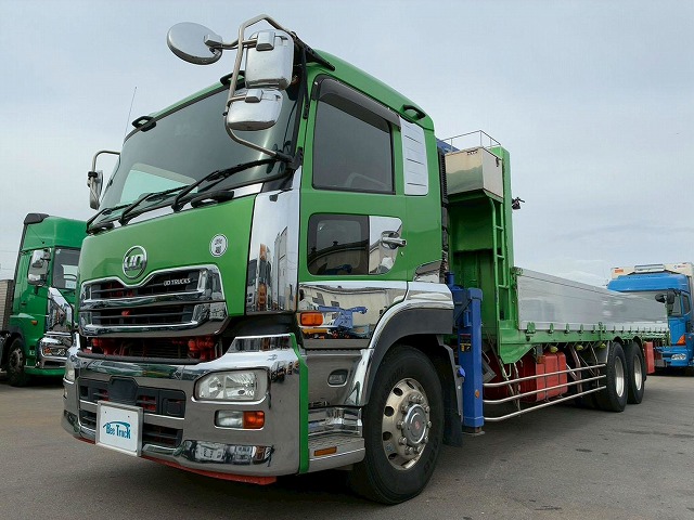 K-2128 QPG-CD5ZA  車検付 令和8年11月迄 H27 UDトラックス クオン 4段クレーン ラジコン フックイン TADANO タダノ 永久磁石式リターダ 7速 MT マニュアル 10t 25t 大型 ユニック車 カーゴクレーン（10枚目）