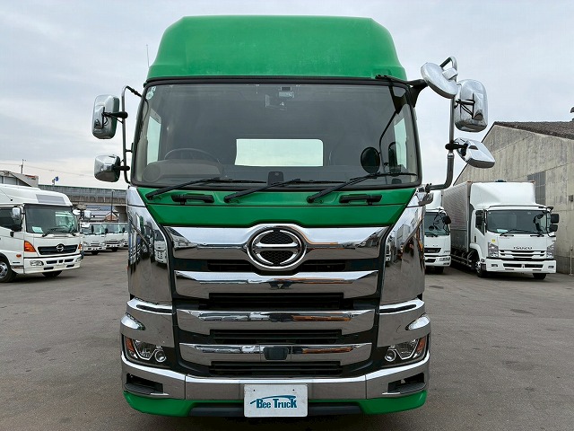 K-2111 2DG-SS1EKGG  検切れナンバー付き H30 日野 プロフィア トラクターヘッド ワンオーナー ハイルーフ 6×4 3軸2デフ 後輪エアサス 永久磁石式リターダ 450馬力 7速MT マニュアル 10t 53t 大型 牽引 2デフヘッド ダブルデフ（11枚目）