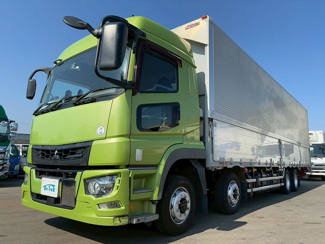 K-2138 2PG-FS74HZ  H31 三菱ふそう スーパーグレート アルミウイング ハイルーフ 8×4 4軸低床2デフ 後輪エアサス 日本フルハーフ シフトパイロット AT セミオートマ 10t 25t 大型 バン 箱車（9枚目）