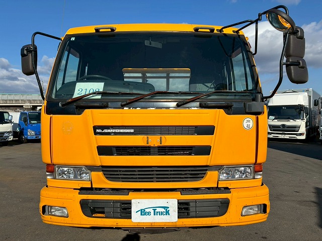 2102 KL-CG55K  車検付 令和8年8月迄 H16 日産ディーゼル UDトラックス ビッグサム セーフティローダー 8×4 4軸低床2デフ リーフサスペンション 花見台 ウインチ ラジコン 400馬力 RH8 V8型 生エンジン 7速 MT マニュアル 10t 25t 大型 セルフ 重機運搬車 回送車（10枚目）