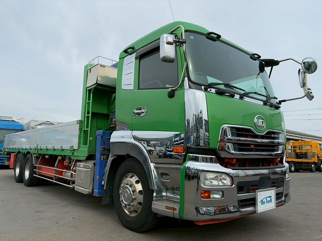 K-2128 QPG-CD5ZA  車検付 令和8年11月迄 H27 UDトラックス クオン 4段クレーン ラジコン フックイン TADANO タダノ 永久磁石式リターダ 7速 MT マニュアル 10t 25t 大型 ユニック車 カーゴクレーン（11枚目）