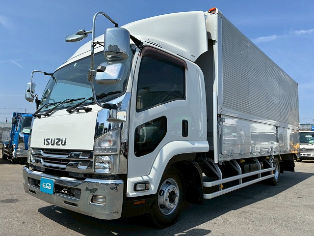 2179 TKG-FRR90T2  車検付 令和8年10月迄 H27 いすゞ フォワード アルミウイング フルキャブ/ベッド付き 6200 フルワイド 後輪エアサス 日本フルハーフ 240馬力 6速マニュアル MT 4t 8t 中型 バン 箱車（11枚目）