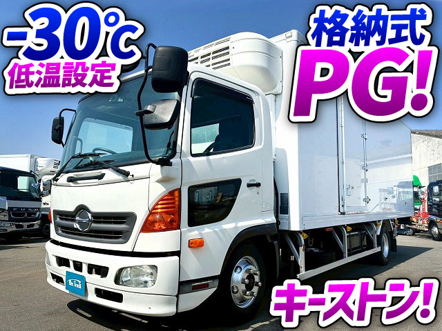 2187 TKG-FC9JKAA  H26 日野 レンジャー 冷蔵冷凍車 PG ショートキャブ／ベッドレス 格納式パワーゲート 東プレ -30℃低温設定 R404A ジョロダーレール キーストン 左サイド扉 210馬力 6速MT マニュアル 4t 8t 中型 冷凍バン（1枚目）