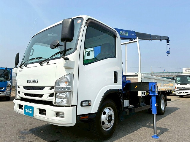 K-2188 TRG-NPR85AR  車検付 令和8年7月迄 保証対象車両 H28 いすゞ エルフ 4段クレーン TADANO タダノ ラジコン フックイン 2.63t ワイド ロング 150馬力 6速MT マニュアル 2t 6t 小型 ユニック車 カーゴクレーン（2枚目）