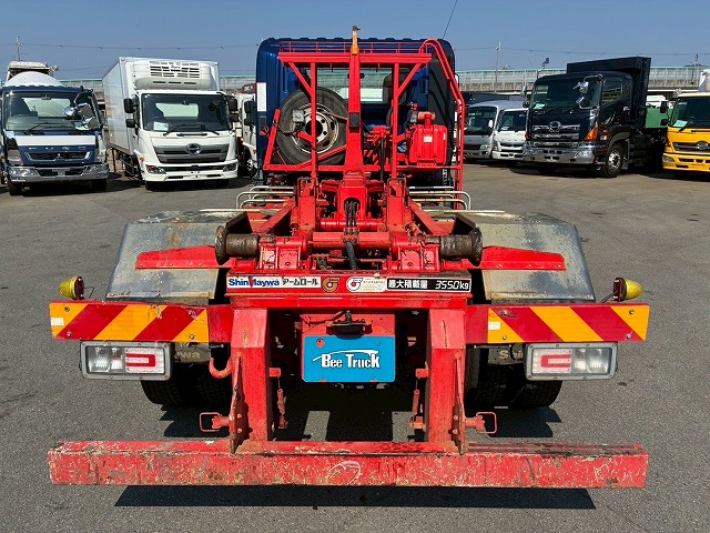 2184 2KG-FC2ABA  車検付 令和8年10月迄 R1 日野 レンジャー 脱着装置付コンテナ専用車 新明和工業 アームロール ツインホイスト リアジャッキ 210馬力 6速MT マニュアル 4t 8t 中型 特装車（18枚目）