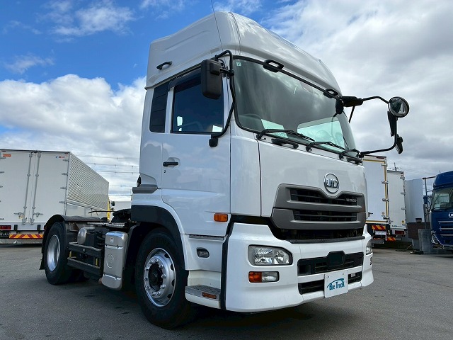 2186 QKG-GK6XAB H30  UDトラックス クオン トラクターヘッド ハイルーフ 第5輪荷重 11.5トン 11500kg 後輪エアサス B尺 450馬力 エスコットⅤ AT セミオートマ 10t 46t 大型 牽引 1デフ シングルヘッド（3枚目）