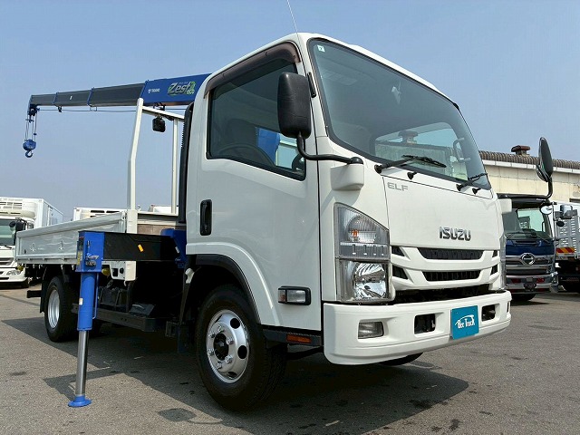 K-2188 TRG-NPR85AR  車検付 令和8年7月迄 保証対象車両 H28 いすゞ エルフ 4段クレーン TADANO タダノ ラジコン フックイン 2.63t ワイド ロング 150馬力 6速MT マニュアル 2t 6t 小型 ユニック車 カーゴクレーン（3枚目）