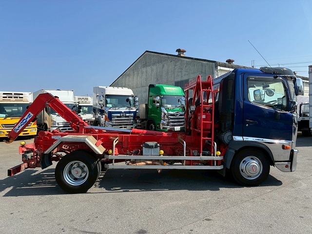 2184 2KG-FC2ABA  車検付 令和8年10月迄 R1 日野 レンジャー 脱着装置付コンテナ専用車 新明和工業 アームロール ツインホイスト リアジャッキ 210馬力 6速MT マニュアル 4t 8t 中型 特装車（22枚目）