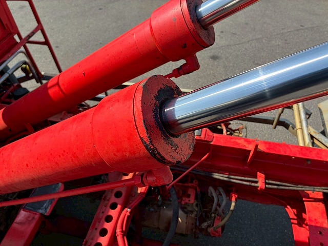 2184 2KG-FC2ABA  車検付 令和8年10月迄 R1 日野 レンジャー 脱着装置付コンテナ専用車 新明和工業 アームロール ツインホイスト リアジャッキ 210馬力 6速MT マニュアル 4t 8t 中型 特装車（27枚目）