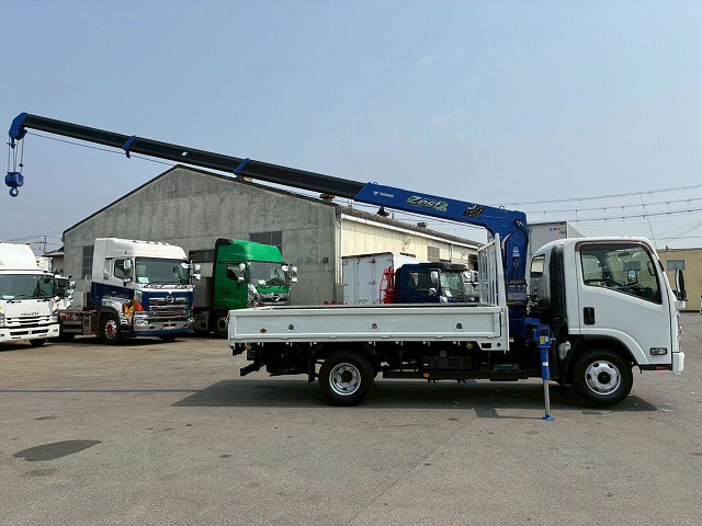 K-2188 TRG-NPR85AR  車検付 令和8年7月迄 保証対象車両 H28 いすゞ エルフ 4段クレーン TADANO タダノ ラジコン フックイン 2.63t ワイド ロング 150馬力 6速MT マニュアル 2t 6t 小型 ユニック車 カーゴクレーン（27枚目）