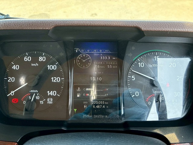 2184 2KG-FC2ABA  車検付 令和8年10月迄 R1 日野 レンジャー 脱着装置付コンテナ専用車 新明和工業 アームロール ツインホイスト リアジャッキ 210馬力 6速MT マニュアル 4t 8t 中型 特装車（38枚目）