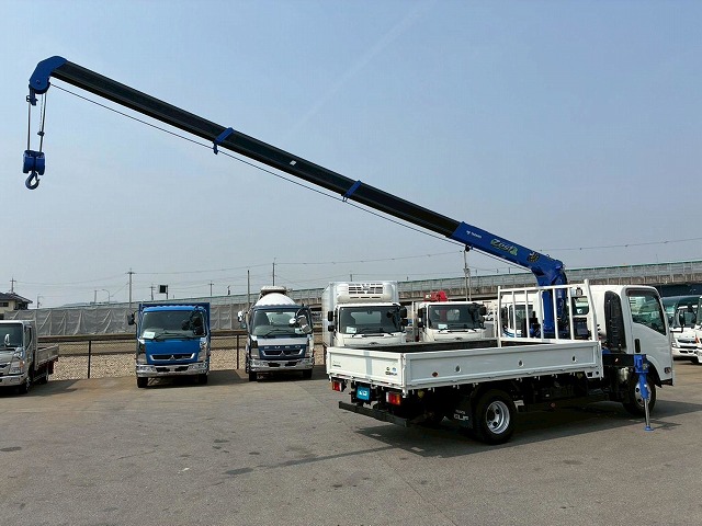 K-2188 TRG-NPR85AR  車検付 令和8年7月迄 保証対象車両 H28 いすゞ エルフ 4段クレーン TADANO タダノ ラジコン フックイン 2.63t ワイド ロング 150馬力 6速MT マニュアル 2t 6t 小型 ユニック車 カーゴクレーン（9枚目）