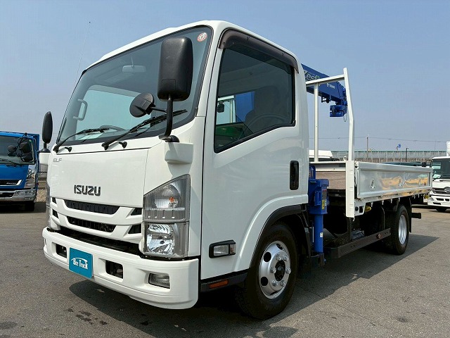 K-2188 TRG-NPR85AR  車検付 令和8年7月迄 保証対象車両 H28 いすゞ エルフ 4段クレーン TADANO タダノ ラジコン フックイン 2.63t ワイド ロング 150馬力 6速MT マニュアル 2t 6t 小型 ユニック車 カーゴクレーン（10枚目）